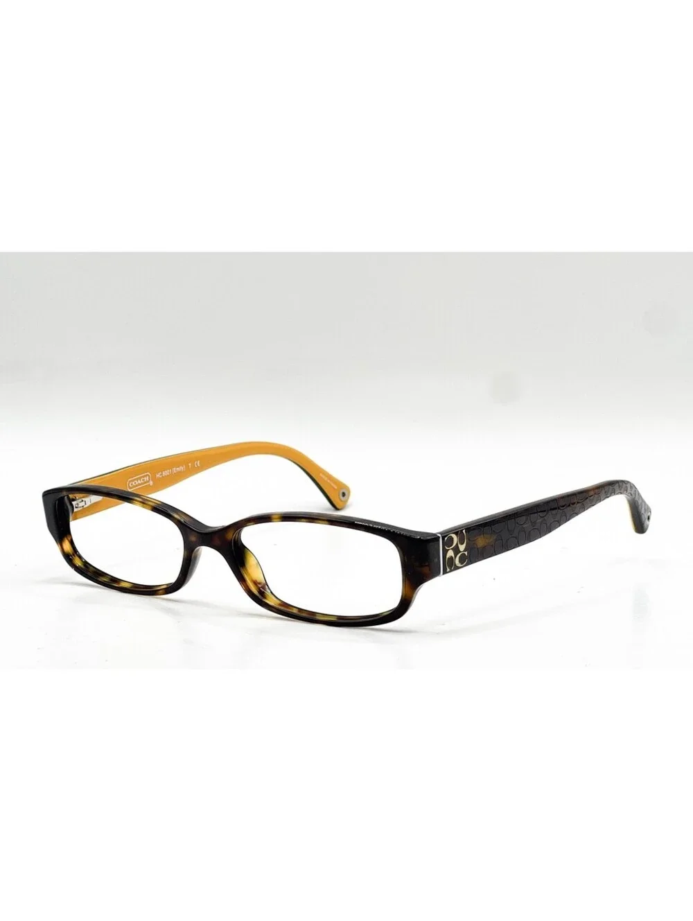 Coach Hc 6001 5055 Dark Tortoise Authentic Rectangle Eyeglass Frames 50-15-135